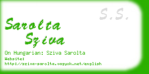 sarolta sziva business card